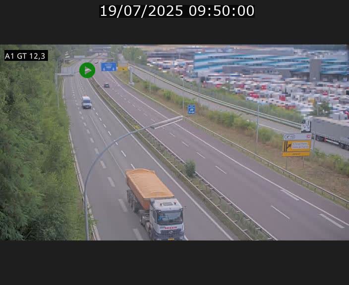 Traffic live webcam Luxembourg Senningerberg - A1 direction Allemagne - BK 12.3