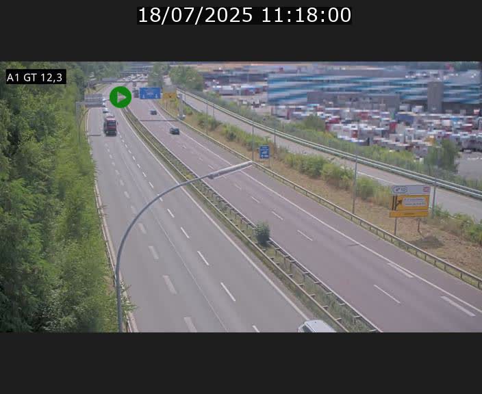 Traffic live webcam Luxembourg Senningerberg - A1 direction Allemagne - BK 12.3