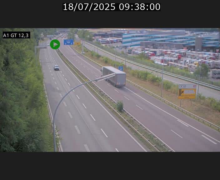 Traffic live webcam Luxembourg Senningerberg - A1 direction Allemagne - BK 12.3