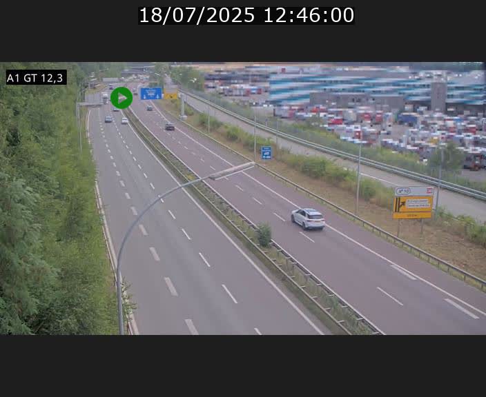 Traffic live webcam Luxembourg Senningerberg - A1 direction Allemagne - BK 12.3