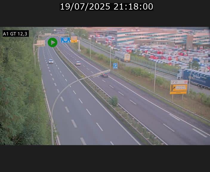 Traffic live webcam Luxembourg Senningerberg - A1 direction Allemagne - BK 12.3