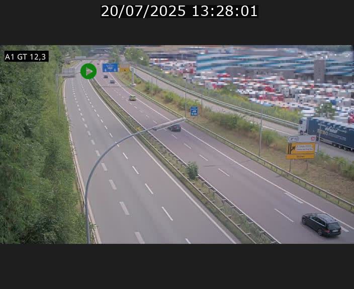 Traffic live webcam Luxembourg Senningerberg - A1 direction Allemagne - BK 12.3