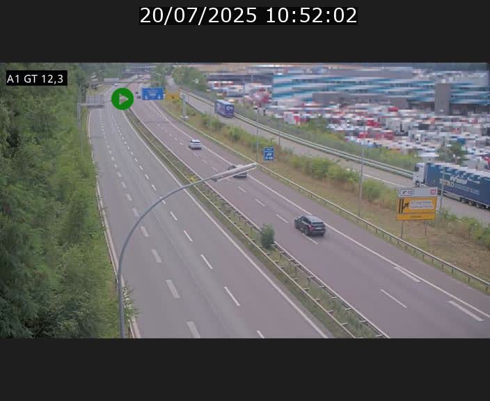 Traffic live webcam Luxembourg Senningerberg - A1 direction Allemagne - BK 12.3
