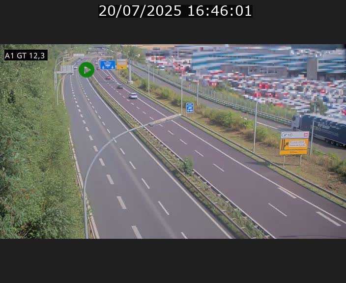 Traffic live webcam Luxembourg Senningerberg - A1 direction Allemagne - BK 12.3