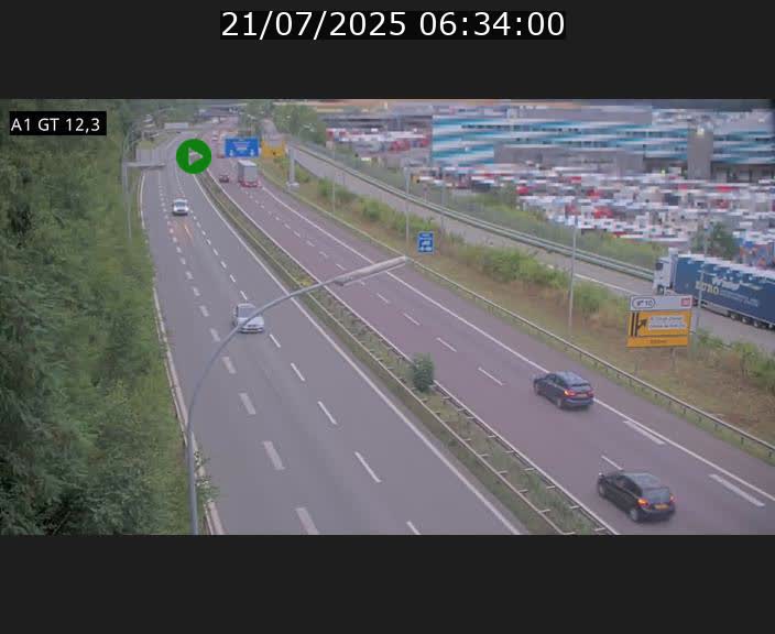 Traffic live webcam Luxembourg Senningerberg - A1 direction Allemagne - BK 12.3