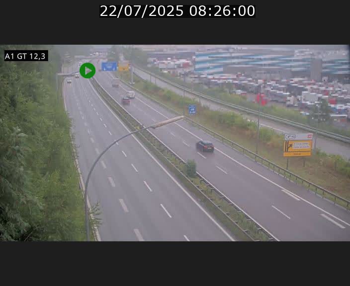 Traffic live webcam Luxembourg Senningerberg - A1 direction Allemagne - BK 12.3
