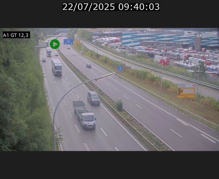 Traffic live webcam Luxembourg Senningerberg - A1 direction Allemagne - BK 12.3