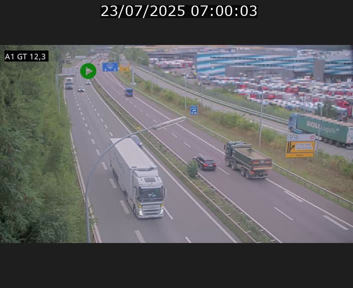 Traffic live webcam Luxembourg Senningerberg - A1 direction Allemagne - BK 12.3