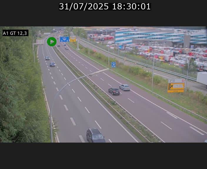 Traffic live webcam Luxembourg Senningerberg - A1 direction Allemagne - BK 12.3