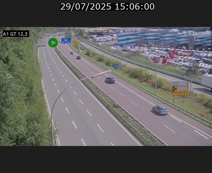Traffic live webcam Luxembourg Senningerberg - A1 direction Allemagne - BK 12.3