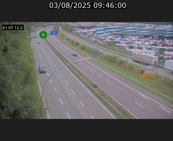 Traffic live webcam Luxembourg Senningerberg - A1 direction Allemagne - BK 12.3