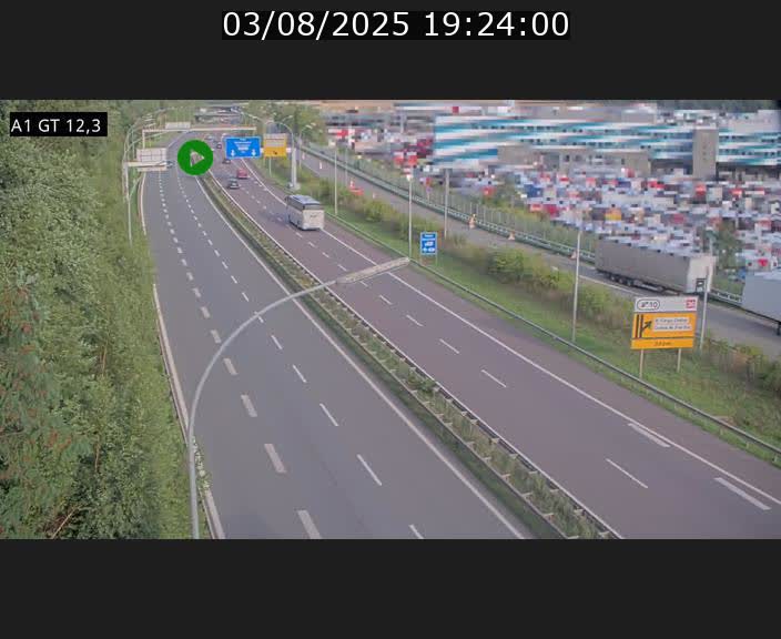 Traffic live webcam Luxembourg Senningerberg - A1 direction Allemagne - BK 12.3