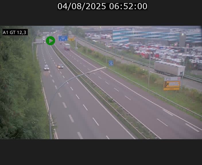 Traffic live webcam Luxembourg Senningerberg - A1 direction Allemagne - BK 12.3