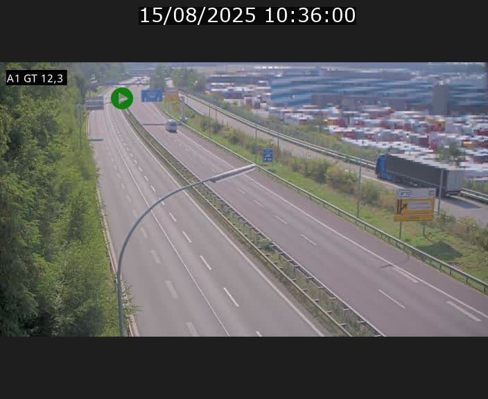 Traffic live webcam Luxembourg Senningerberg - A1 direction Allemagne - BK 12.3
