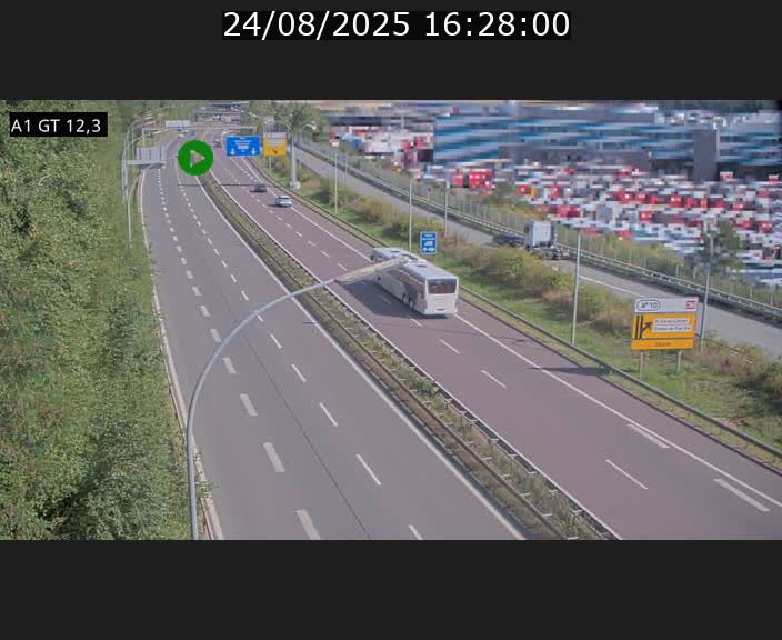 Traffic live webcam Luxembourg Senningerberg - A1 direction Allemagne - BK 12.3