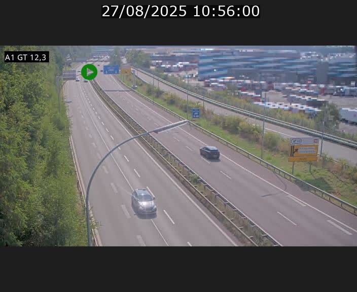 Traffic live webcam Luxembourg Senningerberg - A1 direction Allemagne - BK 12.3