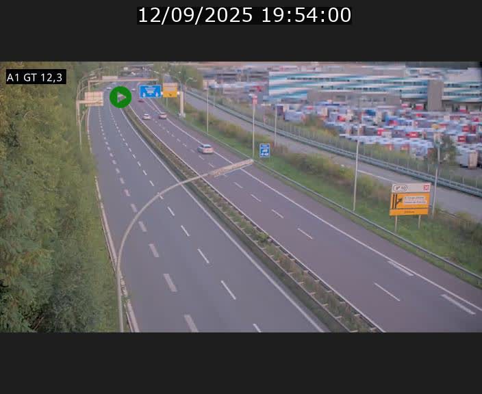 Traffic live webcam Luxembourg Senningerberg - A1 direction Allemagne - BK 12.3