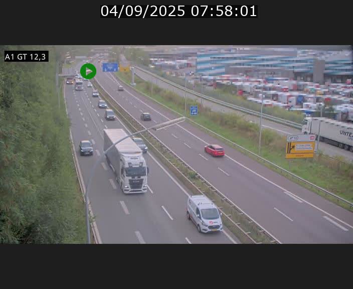 Traffic live webcam Luxembourg Senningerberg - A1 direction Allemagne - BK 12.3
