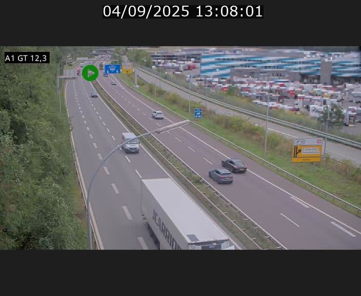 Traffic live webcam Luxembourg Senningerberg - A1 direction Allemagne - BK 12.3