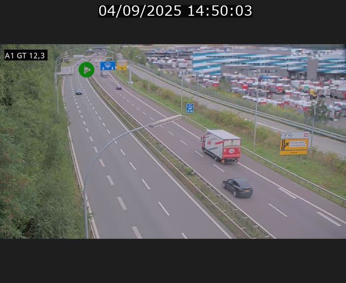 Traffic live webcam Luxembourg Senningerberg - A1 direction Allemagne - BK 12.3
