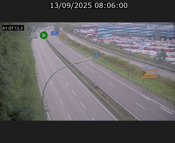 Traffic live webcam Luxembourg Senningerberg - A1 direction Allemagne - BK 12.3