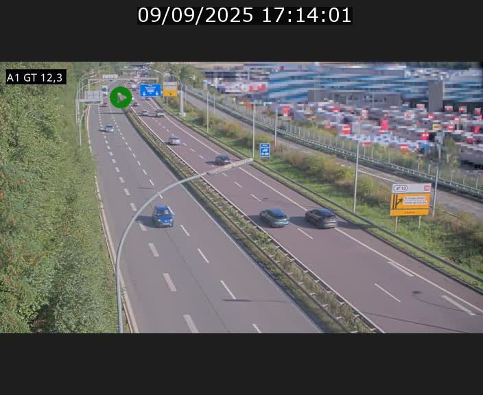 Traffic live webcam Luxembourg Senningerberg - A1 direction Allemagne - BK 12.3