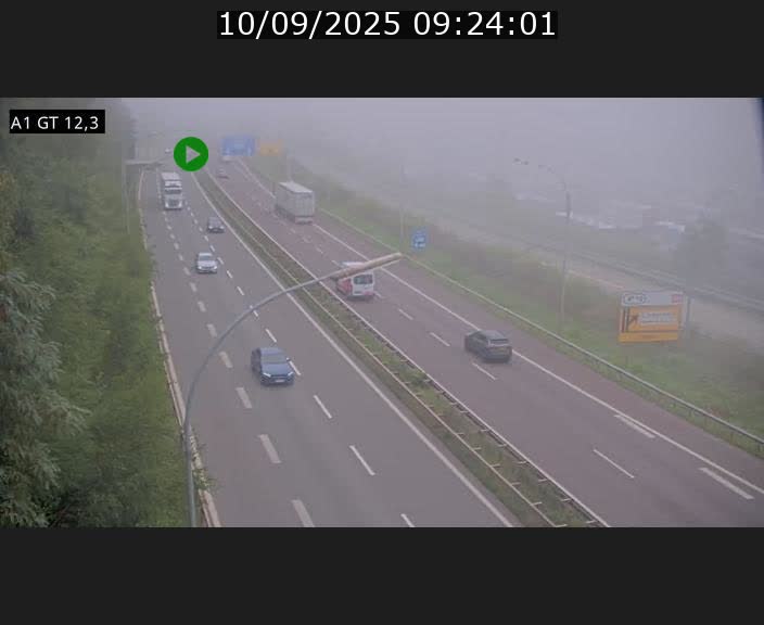 Traffic live webcam Luxembourg Senningerberg - A1 direction Allemagne - BK 12.3