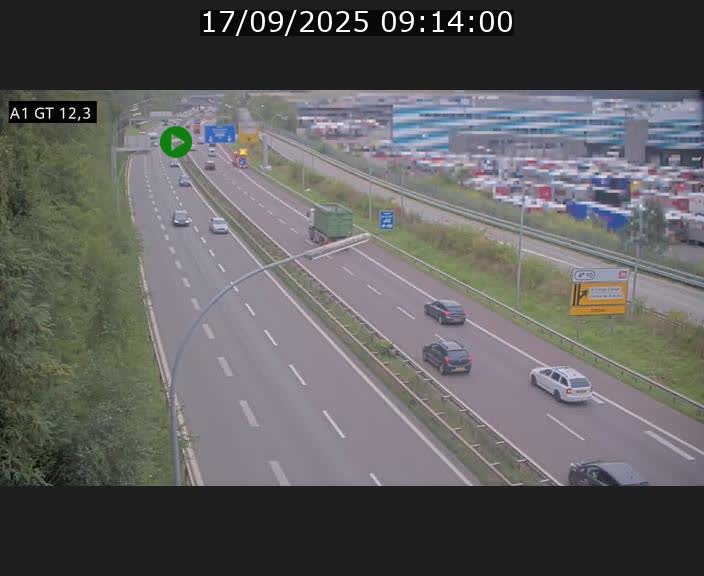 Traffic live webcam Luxembourg Senningerberg - A1 direction Allemagne - BK 12.3