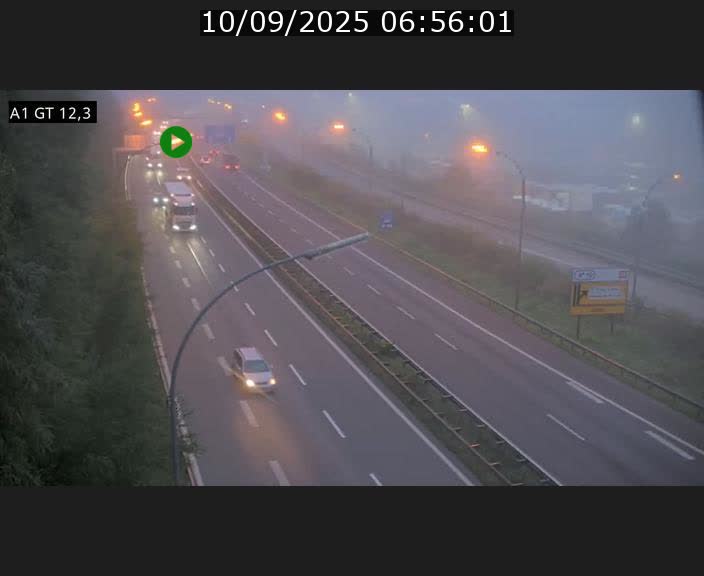 Traffic live webcam Luxembourg Senningerberg - A1 direction Allemagne - BK 12.3