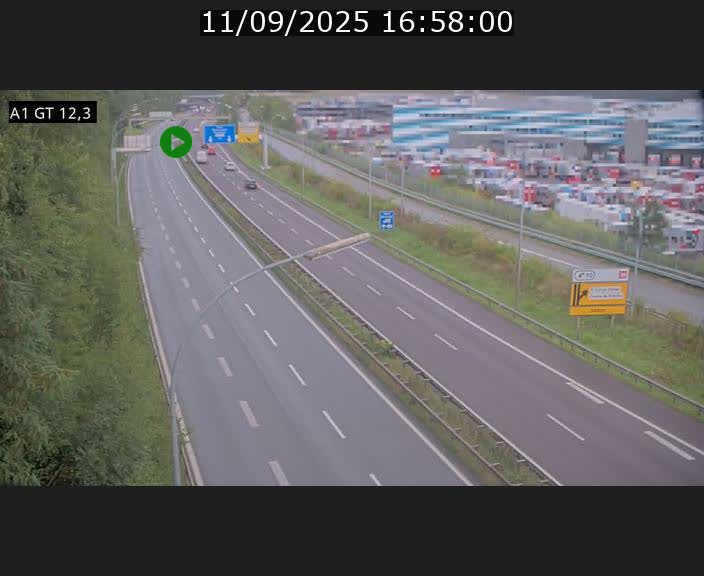 Traffic live webcam Luxembourg Senningerberg - A1 direction Allemagne - BK 12.3