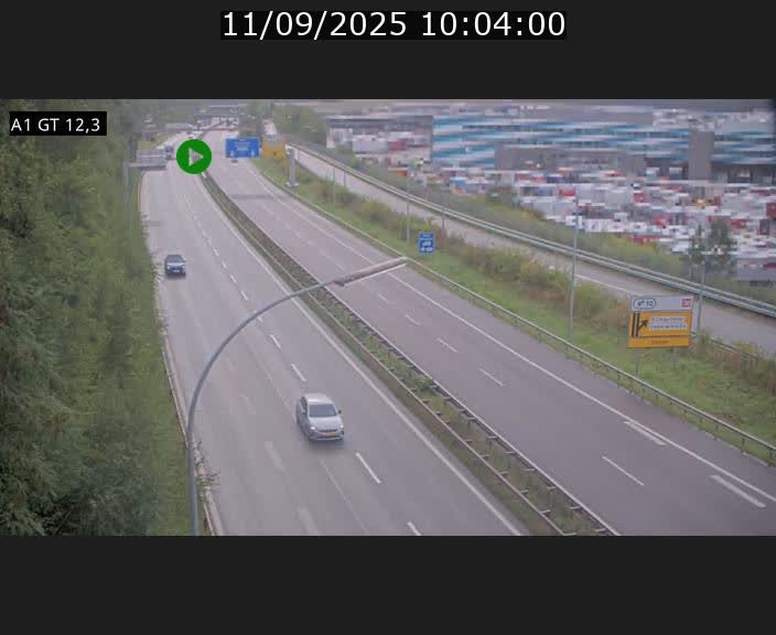 Traffic live webcam Luxembourg Senningerberg - A1 direction Allemagne - BK 12.3