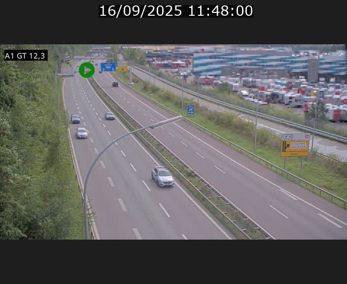 Traffic live webcam Luxembourg Senningerberg - A1 direction Allemagne - BK 12.3