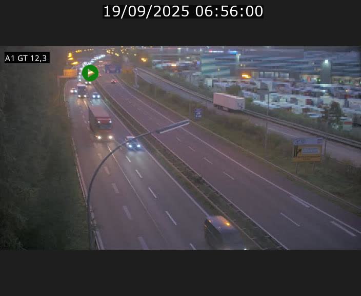 Traffic live webcam Luxembourg Senningerberg - A1 direction Allemagne - BK 12.3
