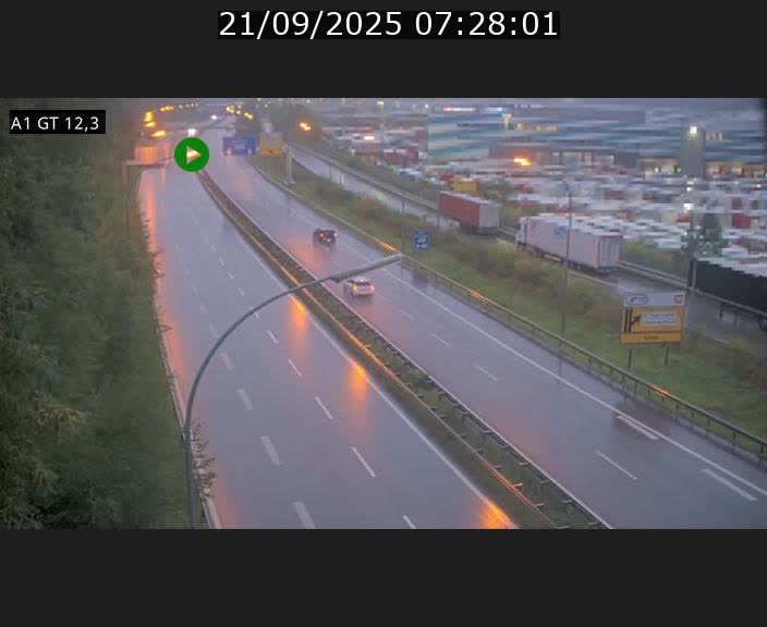 Traffic live webcam Luxembourg Senningerberg - A1 direction Allemagne - BK 12.3