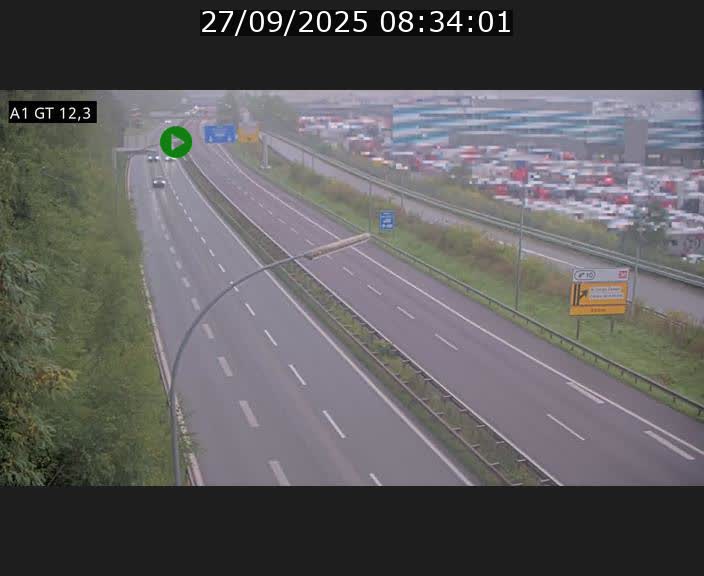 Traffic live webcam Luxembourg Senningerberg - A1 direction Allemagne - BK 12.3