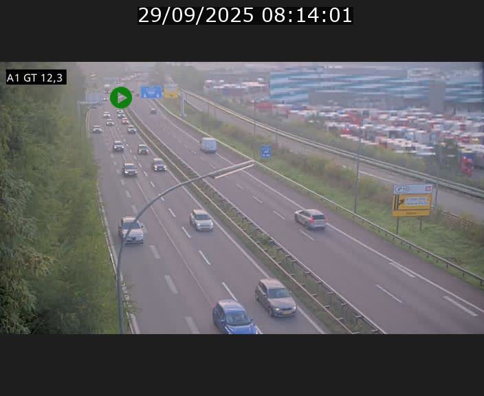 Traffic live webcam Luxembourg Senningerberg - A1 direction Allemagne - BK 12.3