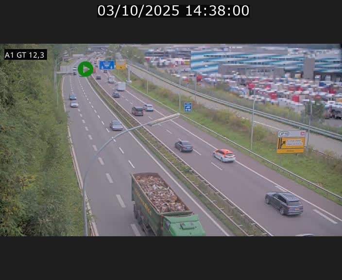 Traffic live webcam Luxembourg Senningerberg - A1 direction Allemagne - BK 12.3