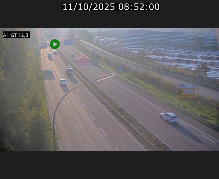 Traffic live webcam Luxembourg Senningerberg - A1 direction Allemagne - BK 12.3