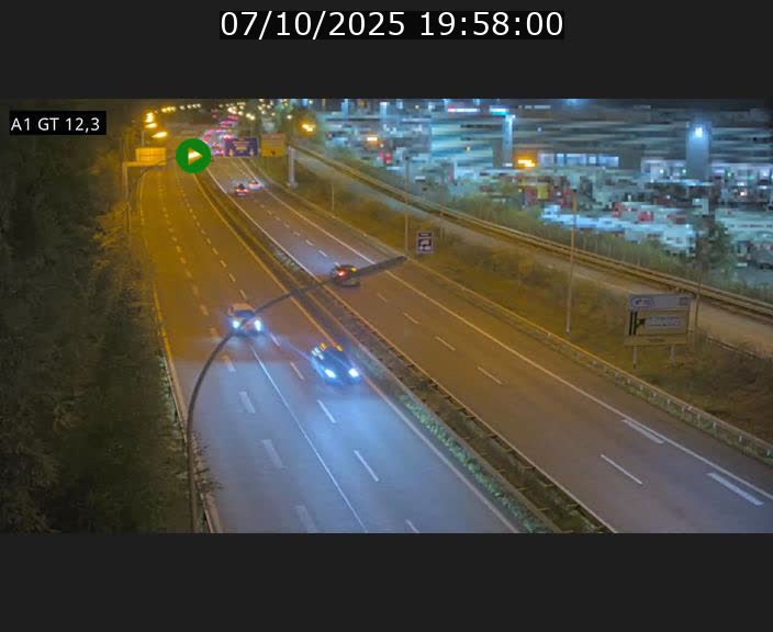 Traffic live webcam Luxembourg Senningerberg - A1 direction Allemagne - BK 12.3