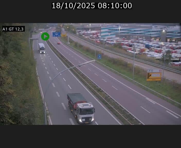 Traffic live webcam Luxembourg Senningerberg - A1 direction Allemagne - BK 12.3