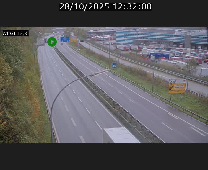 Traffic live webcam Luxembourg Senningerberg - A1 direction Allemagne - BK 12.3