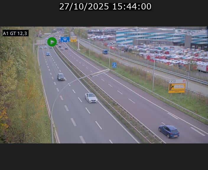 Traffic live webcam Luxembourg Senningerberg - A1 direction Allemagne - BK 12.3