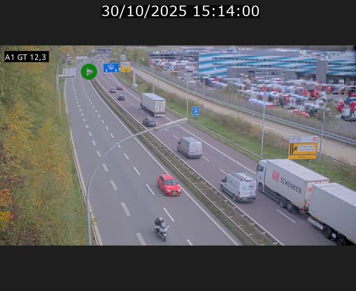 Traffic live webcam Luxembourg Senningerberg - A1 direction Allemagne - BK 12.3