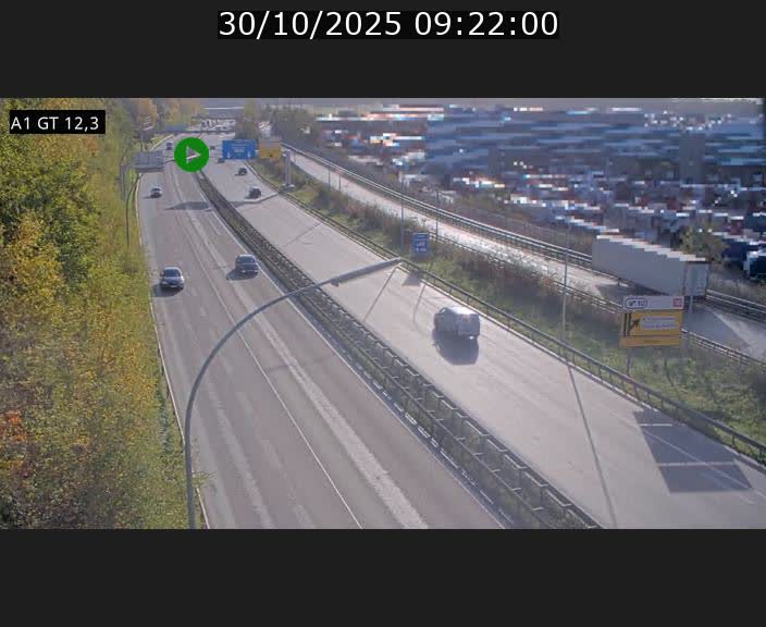 Traffic live webcam Luxembourg Senningerberg - A1 direction Allemagne - BK 12.3