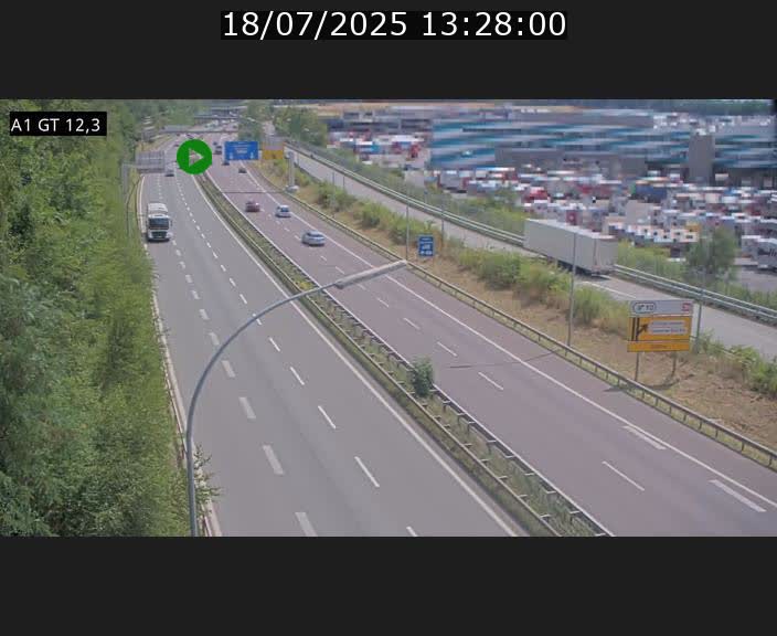 <h2>Traffic live webcam Luxembourg Senningerberg - A1 direction Allemagne - BK 12.3</h2>