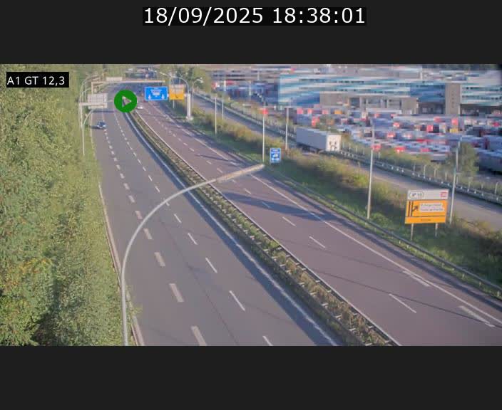Traffic live webcam Luxembourg Senningerberg - A1 direction Allemagne - BK 12.3