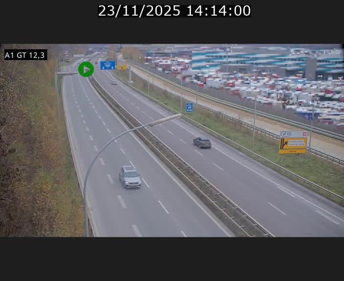 Traffic live webcam Luxembourg Senningerberg - A1 direction Allemagne - BK 12.3