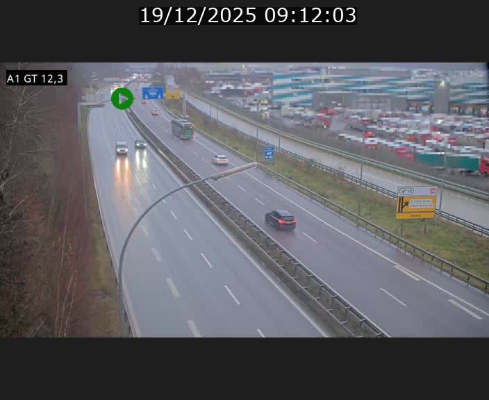 <h2>Traffic live webcam Luxembourg Senningerberg - A1 direction Allemagne - BK 12.3</h2>