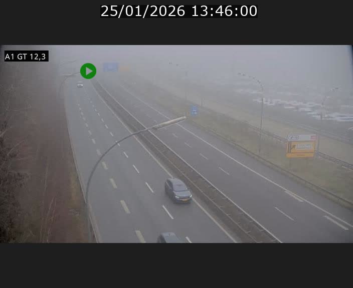 <h2>Traffic live webcam Luxembourg Senningerberg - A1 direction Allemagne - BK 12.3</h2>