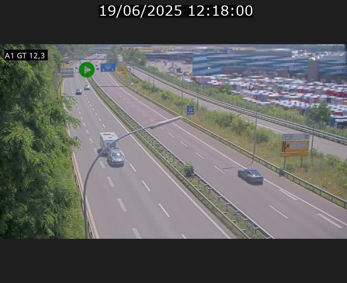 <h2>Traffic live webcam Luxembourg Senningerberg - A1 direction Allemagne - BK 12.3</h2>